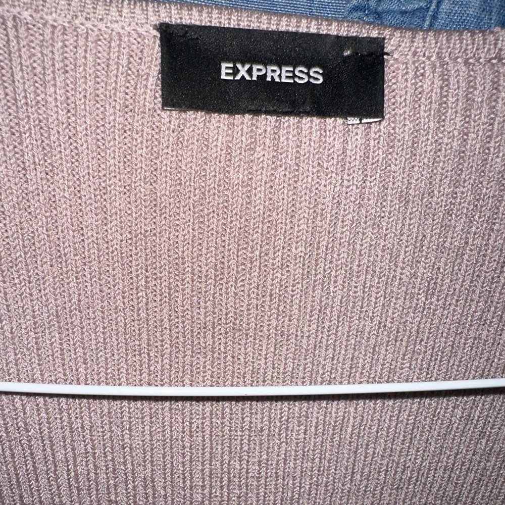 Express multi fabric ribbed dress